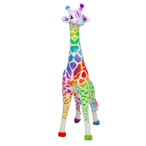 Girafa gigant din plus Rainbow, 138cm, Melissa&Doug 32203 - imagine 9
